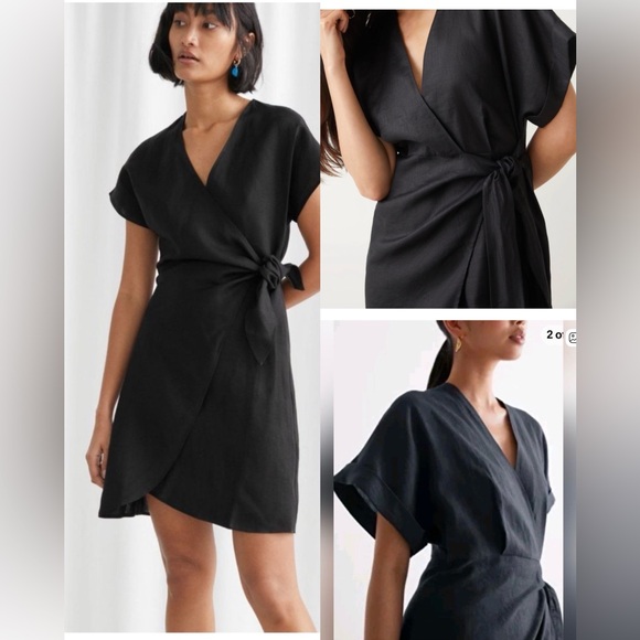 & Other Stories Dresses & Skirts - And Other Stories Linen Wrap Mini Dress , size 6
